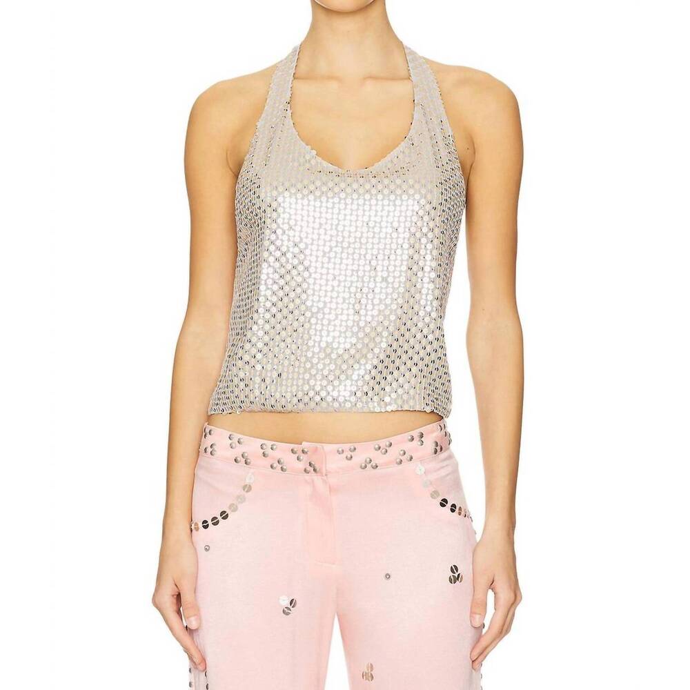 NEW SIEDRÉS women's lorenza top in grey and gold